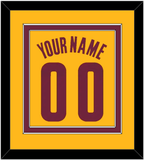 Cleveland Name & Number - Alternate Yellow (2012-2017) - Double Mat 2