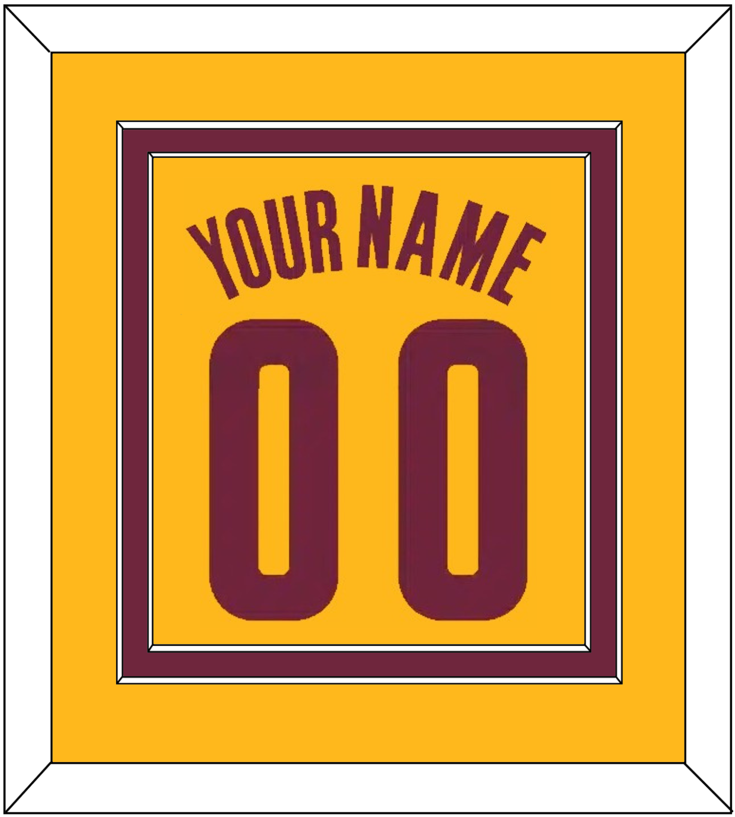 Cleveland Name & Number - Alternate Yellow (2012-2017) - Signature Tier 2