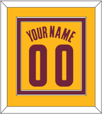 Cleveland Name & Number - Alternate Yellow (2012-2017) - Double Mat 2