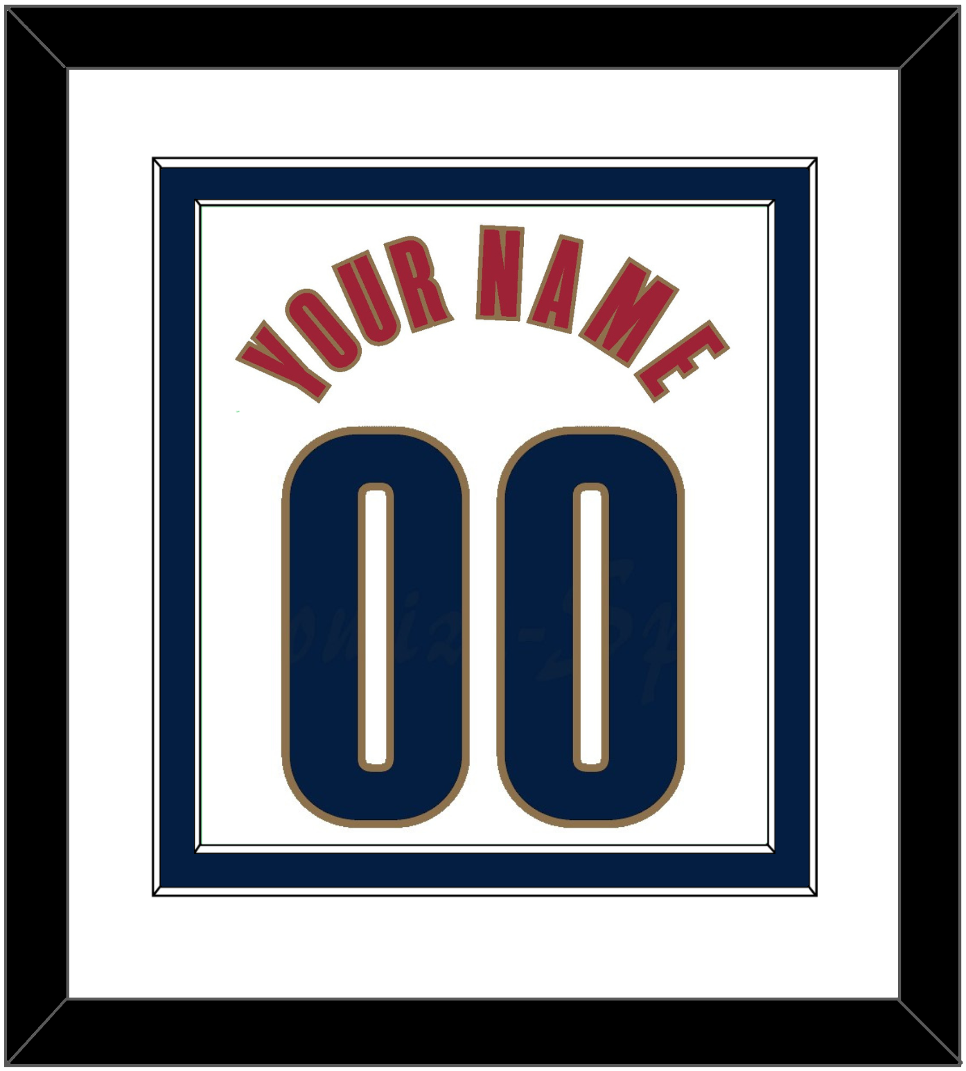 Cleveland Name & Number - Home White (2003-2010) - Signature Tier 2