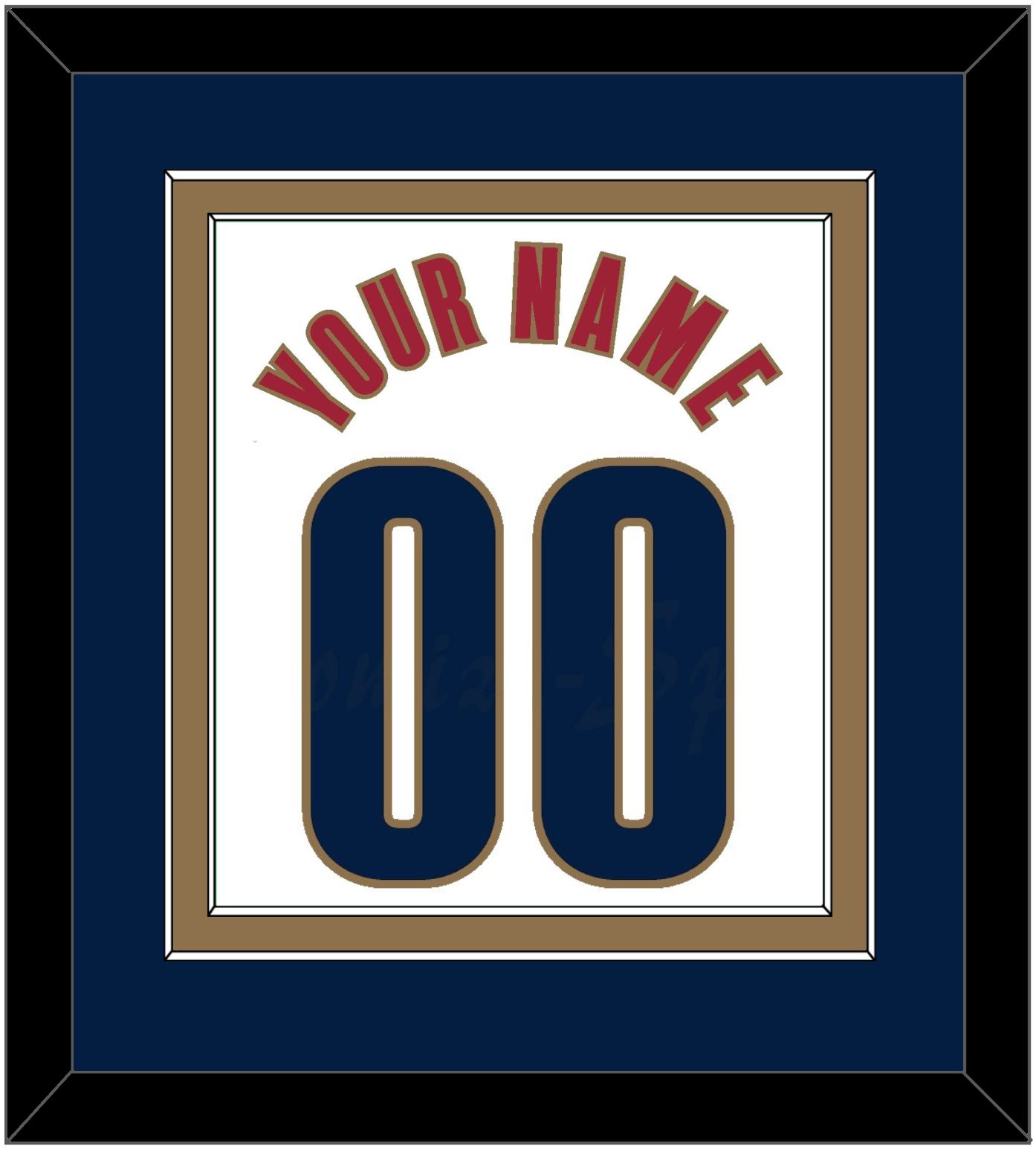 Cleveland Name & Number - Home White (2003-2010) - Signature Tier 4