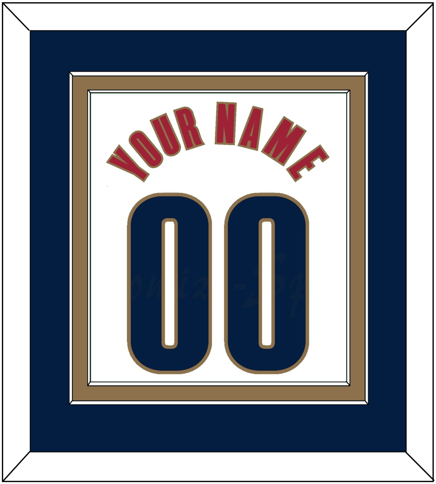 Cleveland Name & Number - Home White (2003-2010) - Signature Tier 4