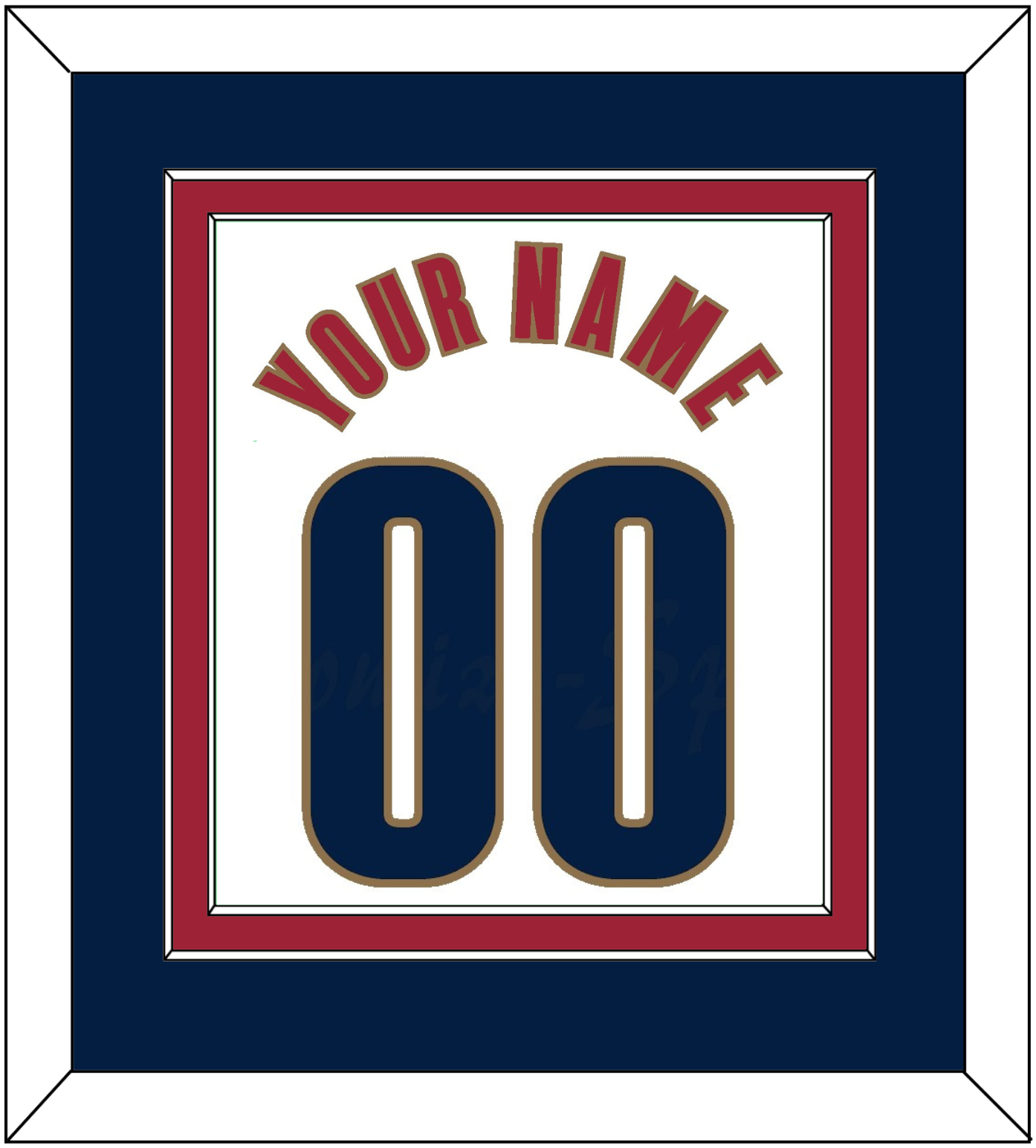Cleveland Name & Number - Home White (2003-2010) - Signature Tier 5