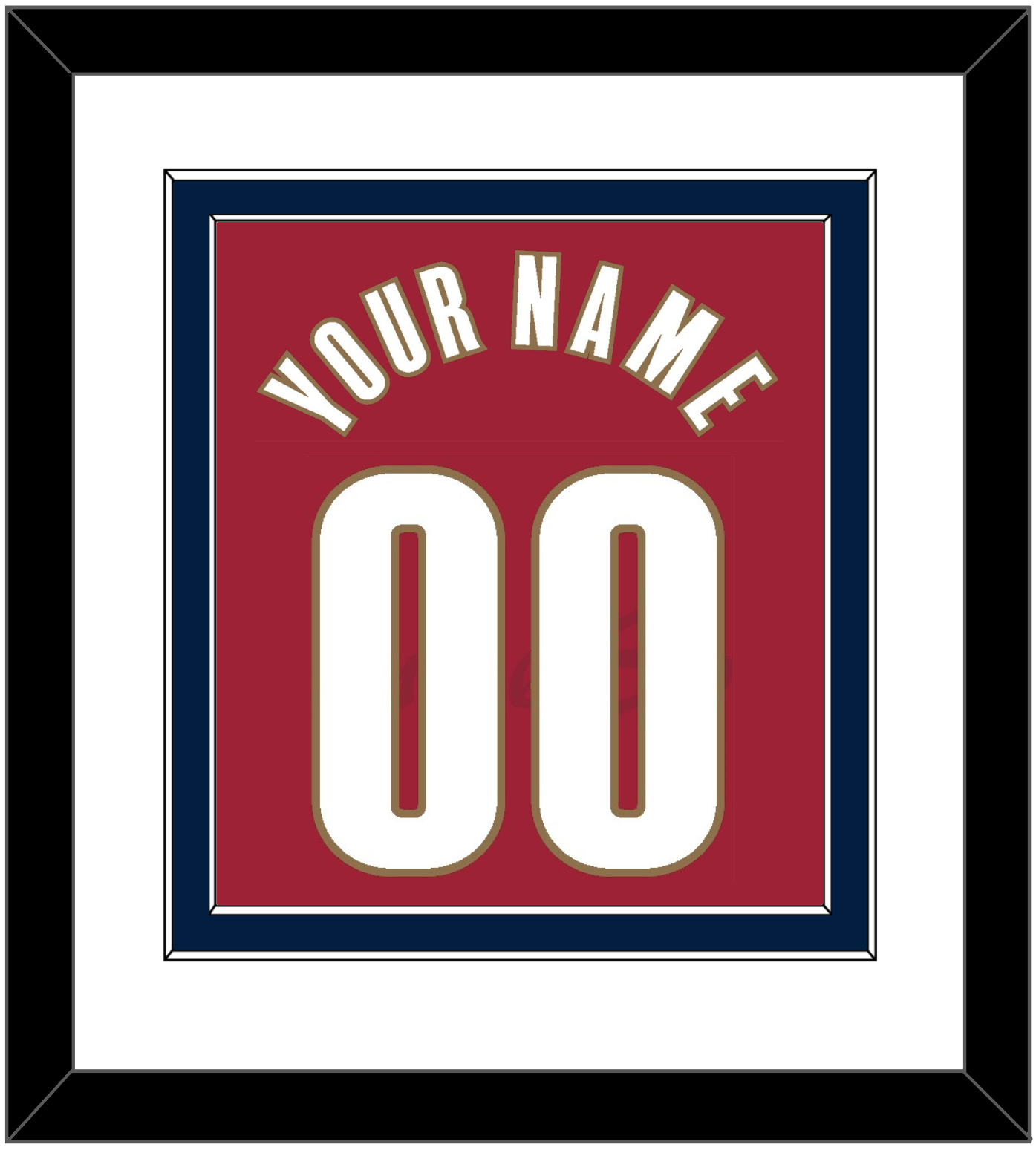 Cleveland Name & Number - Road Red (2003-2010) - Signature Tier 1