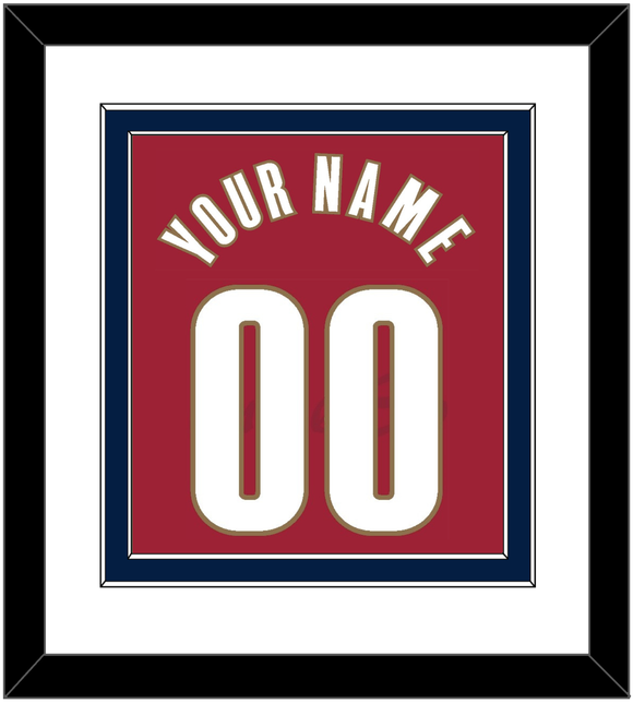 Cleveland Name & Number - Road Red (2003-2010) - Double Mat 1