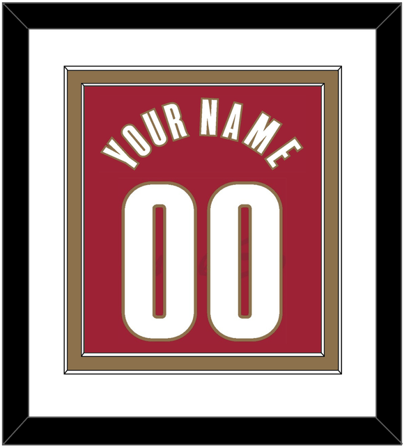 Cleveland Name & Number - Road Red (2003-2010) - Double Mat 2