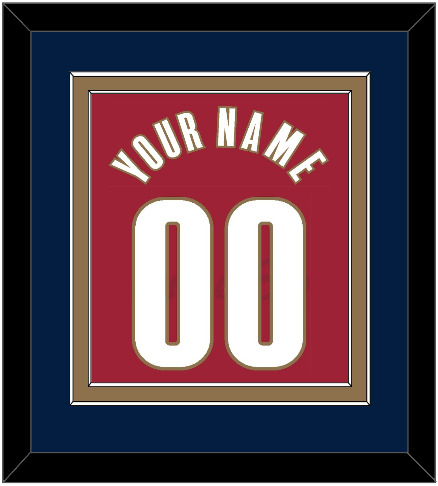 Cleveland Name & Number - Road Red (2003-2010) - Signature Tier 3