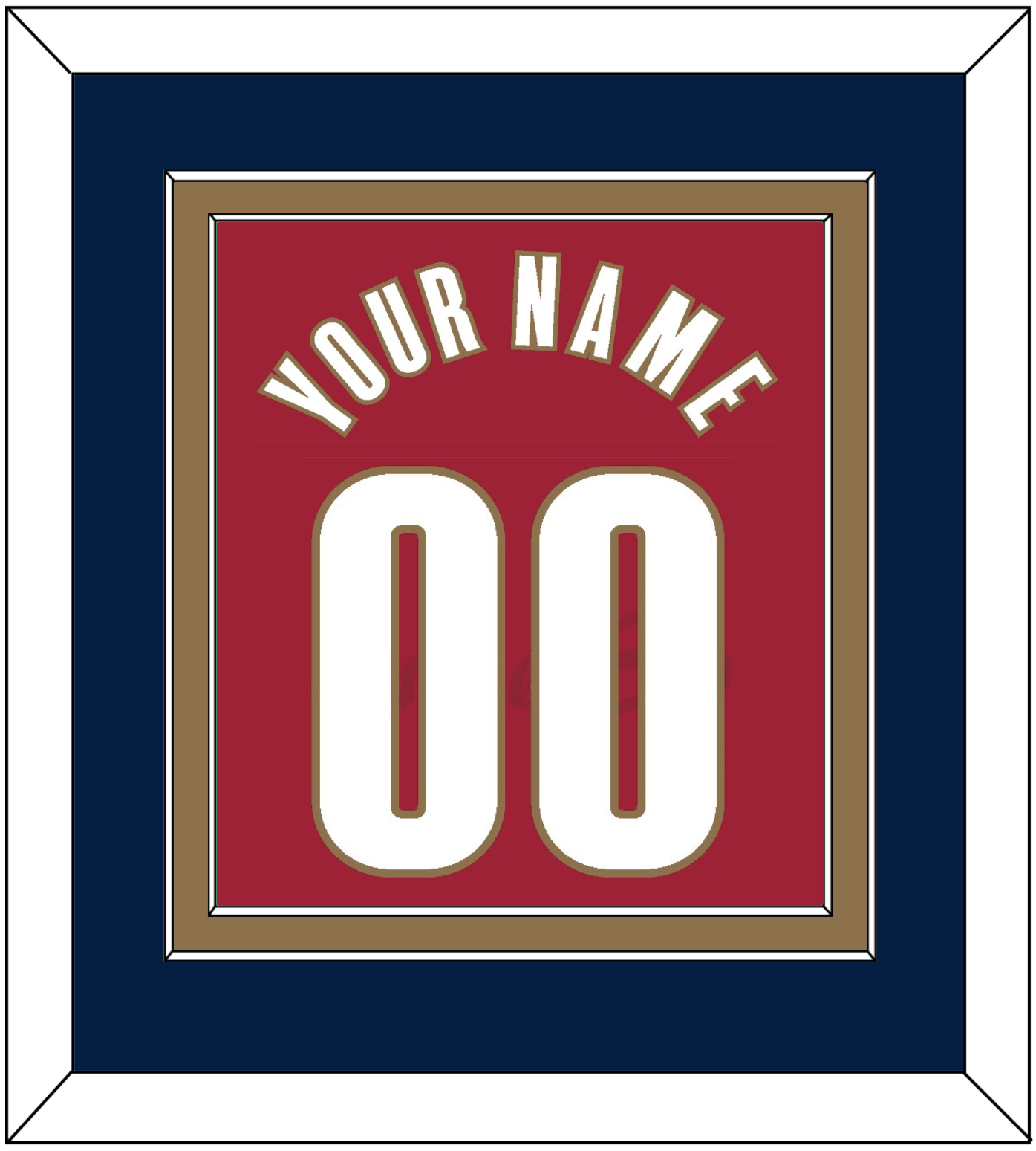 Cleveland Name & Number - Road Red (2003-2010) - Signature Tier 3