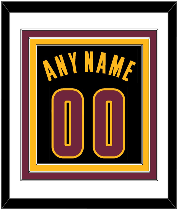 Cleveland Name & Number - Black Pride (2015-2017) - Triple Mat 1