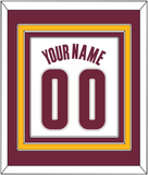 Cleveland Name & Number - Home White (2010-2017) - Triple Mat 2
