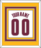Cleveland Name & Number - Home White (2010-2017) - Triple Mat 3