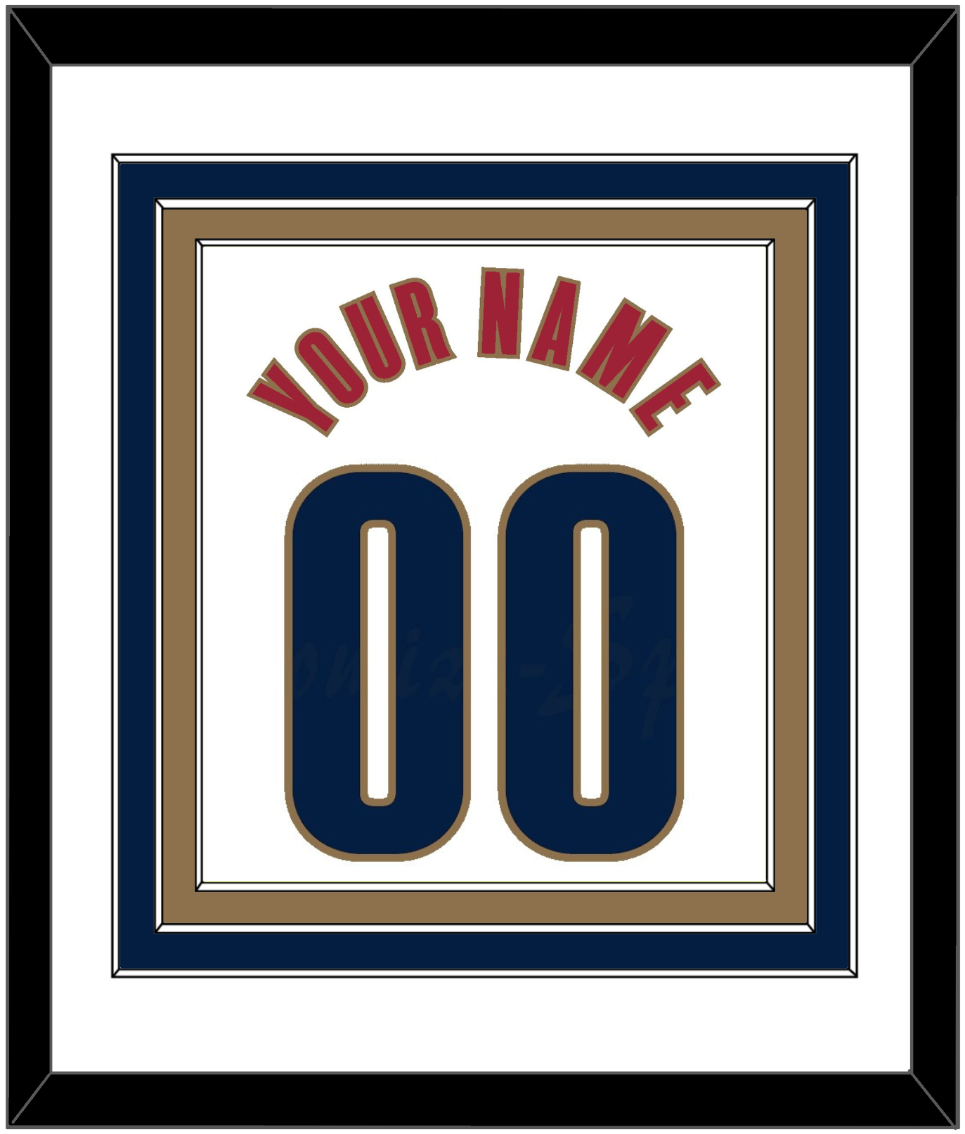 Cleveland Name & Number - Home White (2003-2010) - Premier Tier 2