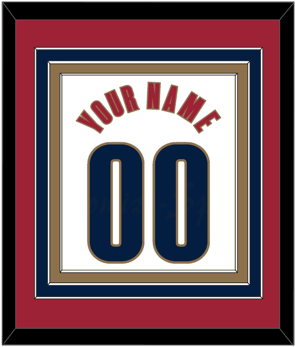 Cleveland Name & Number - Home White (2003-2010) - Triple Mat 4