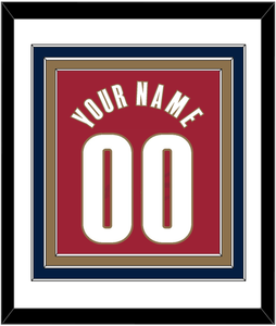 Cleveland Name & Number - Road Red (2003-2010) - Triple Mat 1