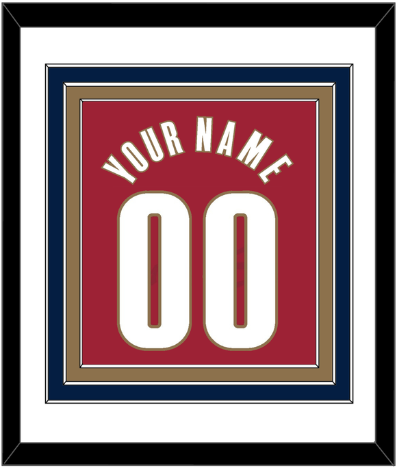 Cleveland Name & Number - Road Red (2003-2010) - Triple Mat 1