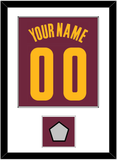 Cleveland Name & Number With Champions Patch - Road Red (2010-2017) - Single Mat 1