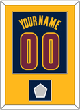 Cleveland Name & Number With Champions Patch - Alternate Blue (2014-2017) - Single Mat 2