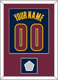 Cleveland Name & Number With Champions Patch - Alternate Blue (2014-2017) - Single Mat 3