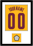 Cleveland Name & Number With Champions Patch - Alternate Yellow (2012-2017) - Single Mat 1