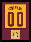 Cleveland Name & Number With Finals Patch - Alternate Yellow (2012-2017) - Single Mat 2