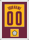 Cleveland Name & Number With Champions Patch - Alternate Yellow (2012-2017) - Single Mat 2
