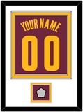 Cleveland Name & Number With Finals Patch - Road Red (2010-2017) - Double Mat 1