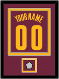 Cleveland Name & Number With Finals Patch - Road Red (2010-2017) - Double Mat 2