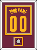 Cleveland Name & Number With Finals Patch - Road Red (2010-2017) - Double Mat 2