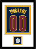 Cleveland Name & Number With Champions Patch - Alternate Blue (2014-2017) - Double Mat 1