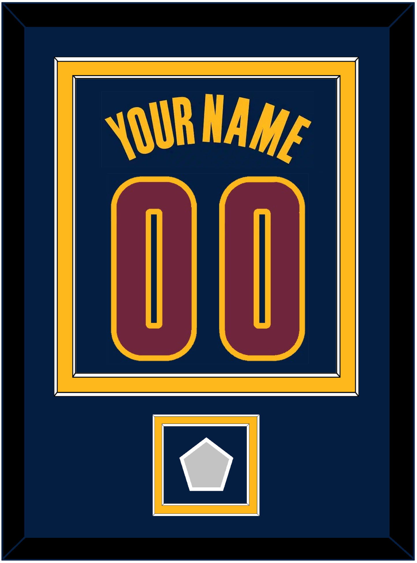 Cleveland Name & Number With Champions Patch - Alternate Blue (2014-2017) - Signature Tier 3