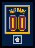 Cleveland Name & Number With Champions Patch - Alternate Blue (2014-2017) - Double Mat 3