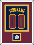 Cleveland Name & Number With Champions Patch - Alternate Blue (2014-2017) - Double Mat 4