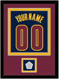 Cleveland Name & Number With Finals Patch - Alternate Blue (2014-2017) - Double Mat 4