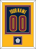 Cleveland Name & Number With Champions Patch - Alternate Blue (2014-2017) - Double Mat 5