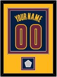 Cleveland Name & Number With Finals Patch - Alternate Blue (2014-2017) - Double Mat 5