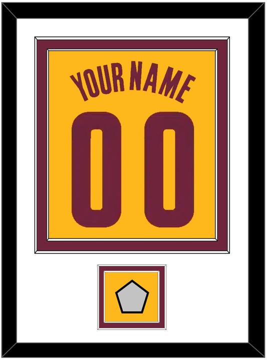 Cleveland Name & Number With Champions Patch - Alternate Yellow (2012-2017) - Signature Tier 1