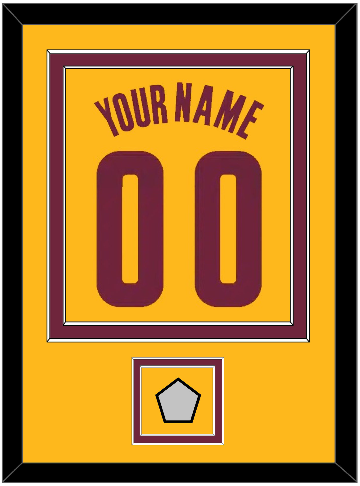 Cleveland Name & Number With Champions Patch - Alternate Yellow (2012-2017) - Signature Tier 2