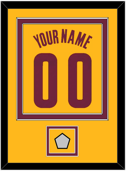 Cleveland Name & Number With Champions Patch - Alternate Yellow (2012-2017) - Signature Tier 2