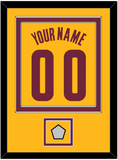 Cleveland Name & Number With Finals Patch - Alternate Yellow (2012-2017) - Double Mat 2