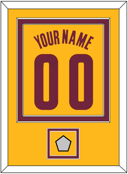 Cleveland Name & Number With Champions Patch - Alternate Yellow (2012-2017) - Signature Tier 2