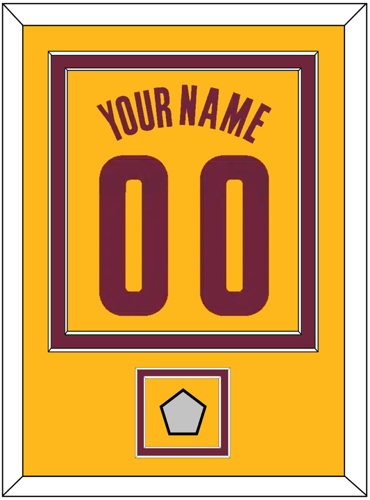 Cleveland Name & Number With Champions Patch - Alternate Yellow (2012-2017) - Signature Tier 2