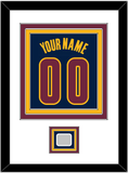 Cleveland Name & Number With Champions Patch - Alternate Blue (2014-2017) - Triple Mat 1
