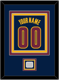 Cleveland Name & Number With Finals Patch - Alternate Blue (2014-2017) - Triple Mat 2