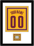 Cleveland Name & Number With Champions Patch - Alternate Yellow (2012-2017) - Triple Mat 1