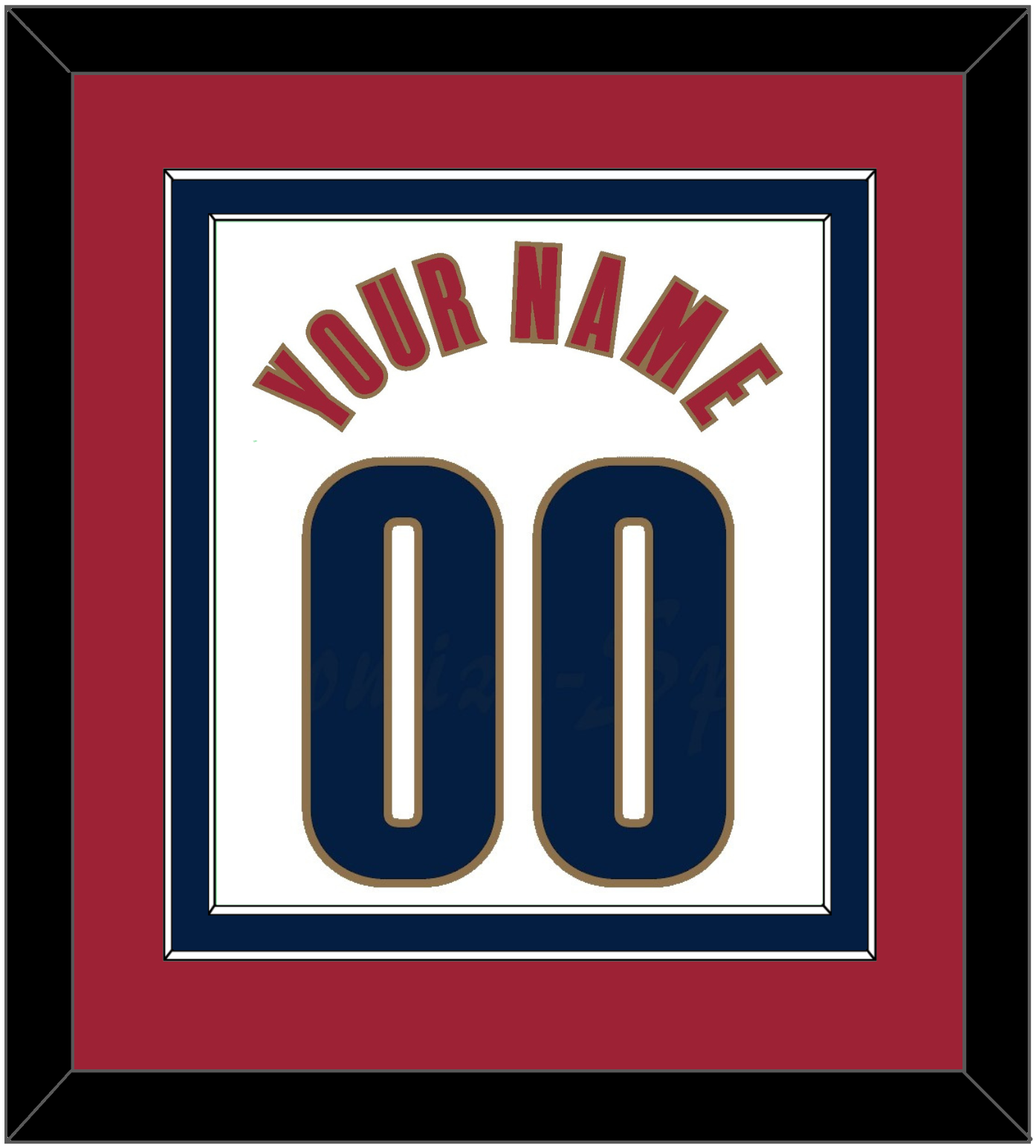 Cleveland Name & Number - Home White (2003-2010) - Signature Tier 6
