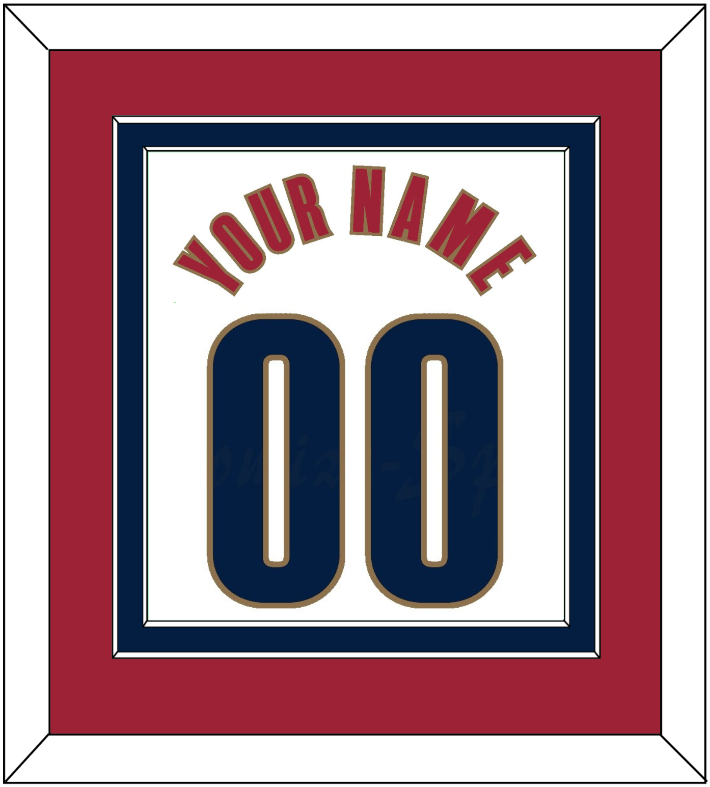 Cleveland Name & Number - Home White (2003-2010) - Signature Tier 6