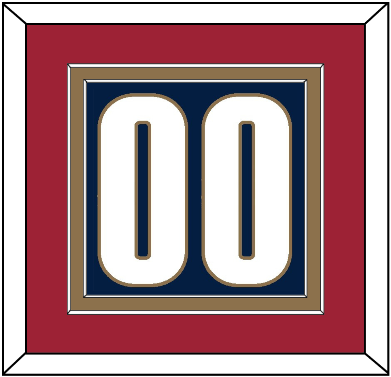 Cleveland Number - Alternate Blue (2005-2010) - Signature Tier 2