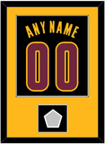 Cleveland Name & Number With Finals Patch - Black Pride (2015-2017) - Single Mat 2
