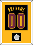 Cleveland Name & Number With Finals Patch - Black Pride (2015-2017) - Single Mat 2