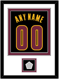Cleveland Name & Number With Finals Patch - Black Pride (2015-2017) - Double Mat 2